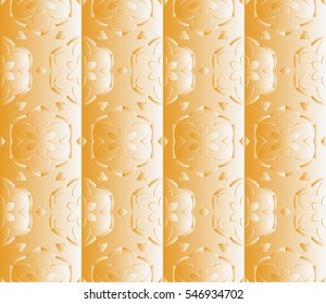 Modern decorative panel with abstract floral pattern. seamless vector illustration. gold color