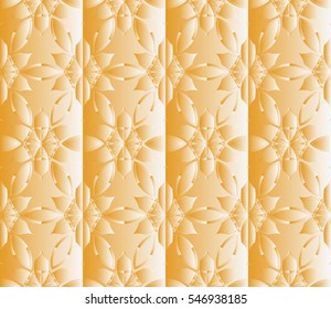 Modern decorative panel with abstract floral pattern. seamless vector illustration. gold color