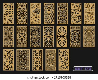 Modern decorative pattern for laser cut set 173