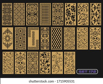 Modern decorative pattern for laser cut set 172