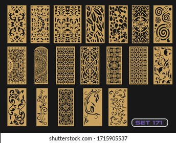 Modern decorative pattern for laser cut set 171