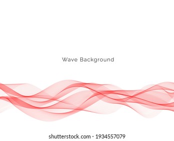 Modern Decorative Red Wave Stylish Dynamic Background Vector