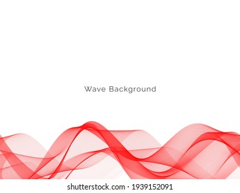 Moderno decorativo ola roja elegante vector de fondo dinámico
