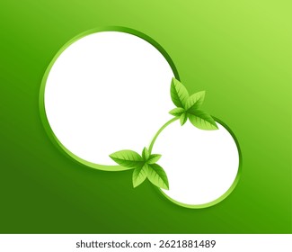 Fondo de marco redondo moderno y decorativo con Vector de espacio vacío