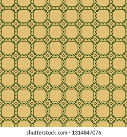 Modern Decorative Seamless Abstract Geometric Pattern. Vector Colored Illustration. Paper For Scrapbook. Green olive color.