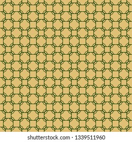 Modern Decorative Seamless Abstract Geometric Pattern. Vector Colored Illustration. Paper For Scrapbook. Green olive color.