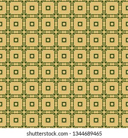 Modern Decorative Seamless Abstract Geometric Pattern. Vector Colored Illustration. Paper For Scrapbook. Green olive color.