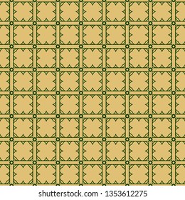 Modern Decorative Seamless Abstract Geometric Pattern. Vector Colored Illustration. Paper For Scrapbook. Green olive color.