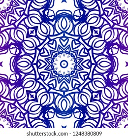 Modern Decorative Seamless Floral Pattern. Vector Colored Illustration. Paper For Scrapbook