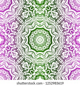 Modern Decorative Seamless Floral Pattern. Vector Colored Illustration. Paper For Scrapbook