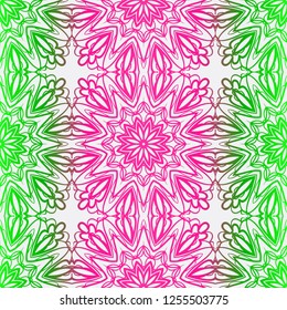 Modern Decorative Seamless Floral Pattern. Vector Colored Illustration. Paper For Scrapbook