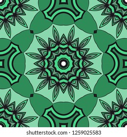 Modern Decorative Seamless Floral Pattern. Vector Colored Illustration. Paper For Scrapbook