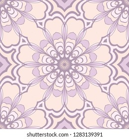 Modern Decorative seamless Floral pattern. Vector colored illustration. paper for scrapbook.