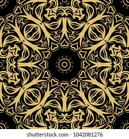 Modern decorative seamless pattern with floral ornament. Vector illustation for design