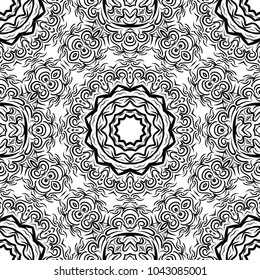 Modern decorative seamless pattern with floral ornament. Vector illustation for design
