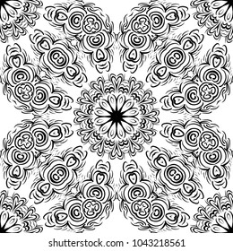 Modern decorative seamless pattern with floral ornament. Vector illustation for design