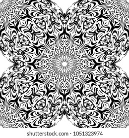 Modern decorative seamless pattern with floral ornament. Vector illustation for design