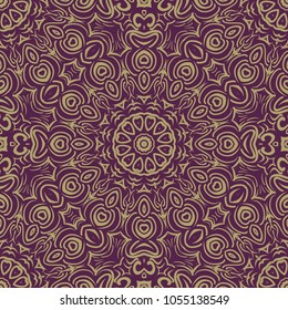 Modern decorative seamless pattern with floral ornament. Vector illustation for design