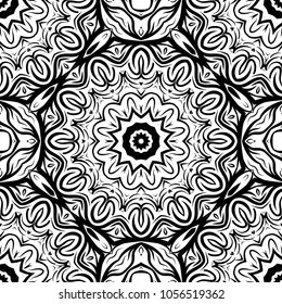 Modern decorative seamless pattern with floral ornament. Vector illustation for design