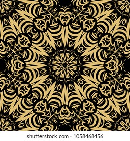 Modern decorative seamless pattern with floral ornament. Vector illustation for design