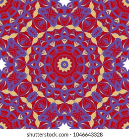 Modern Decorative seamless pattern with geometric color Shapes. Vector illustration. red tone