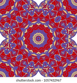 Modern Decorative seamless pattern with geometric color Shapes. Vector illustration. red tone