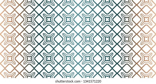 Modern Decorative Seamless Traditional Geometric Pattern. Vector Colored Illustration. Paper For Scrapbook. Brown green color.
