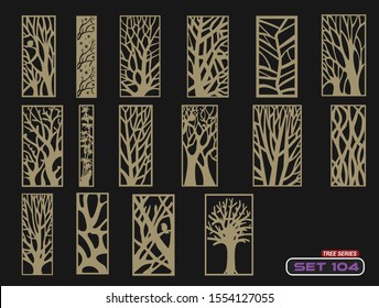 Modern decorative set 104 for laser cut