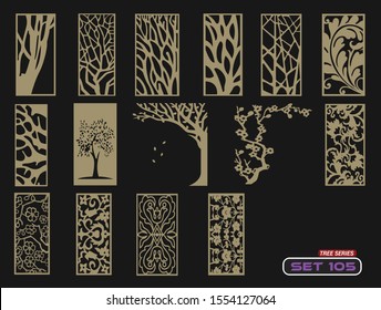 Modern decorative set 105 for laser cut