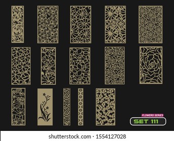 Modern decorative set 111 for laser cut