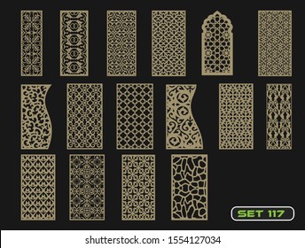 Modern decorative set 117 for laser cut