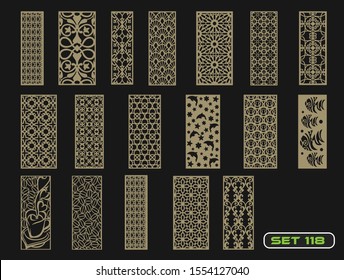 Modern decorative set 118 for laser cut
