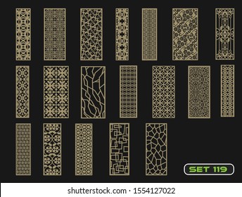 Modern decorative set 119 for laser cut