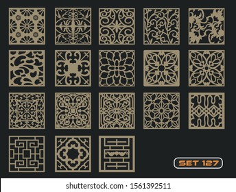 Modern decorative set 127 for laser cut