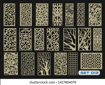 Modern decorative set 13 for laser cut