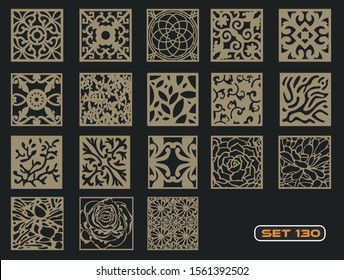 Modern decorative set 130 for laser cut