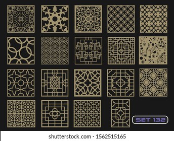 Modern decorative set 132 for laser cut