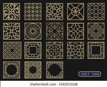 Modern decorative set 136 for laser cut