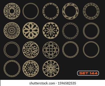 Modern decorative set 144 for laser cut