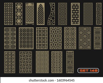 Modern decorative set 148 for laser cut