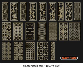 Modern decorative set 149 for laser cut