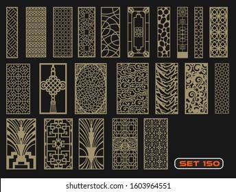 Modern decorative set 150 for laser cut