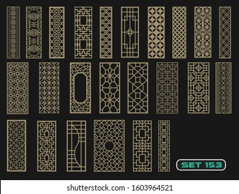 Modern decorative set 153 for laser cut