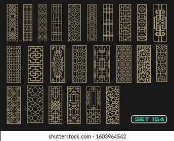 Modern decorative set 154 for laser cut