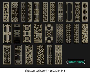 Modern decorative set 155 for laser cut