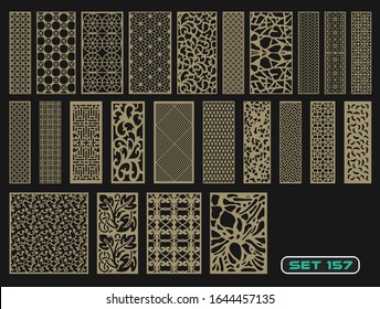 Modern decorative set 157 for laser cut