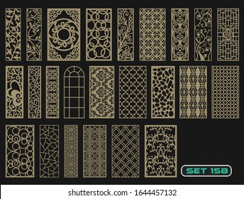 Modern decorative set 158 for laser cut