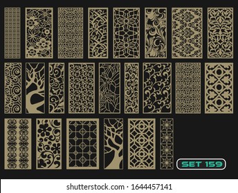 Modern decorative set 159 for laser cut