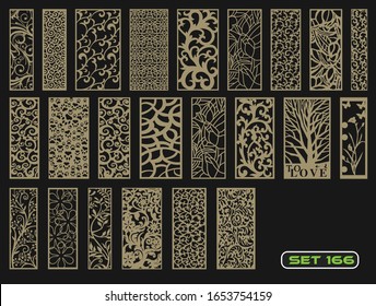 Modern decorative set 166 for laser cut