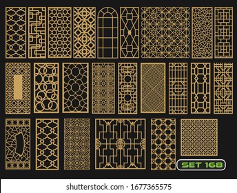 Modern decorative set 168 for laser cut